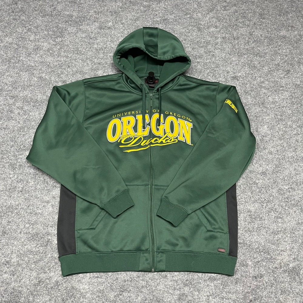 University‎ of Oregon Ducks Mens Jacket Large Green Jansport Hoodie Donald Duck